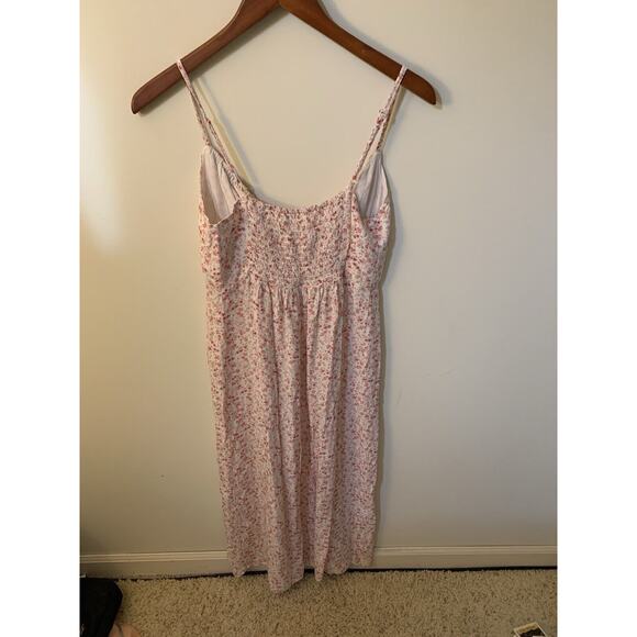 Aeropostale Floral Dress Small Pink Y2K Smocked Cottage Boho Ditsy Coquette - Picture 4 of 8
